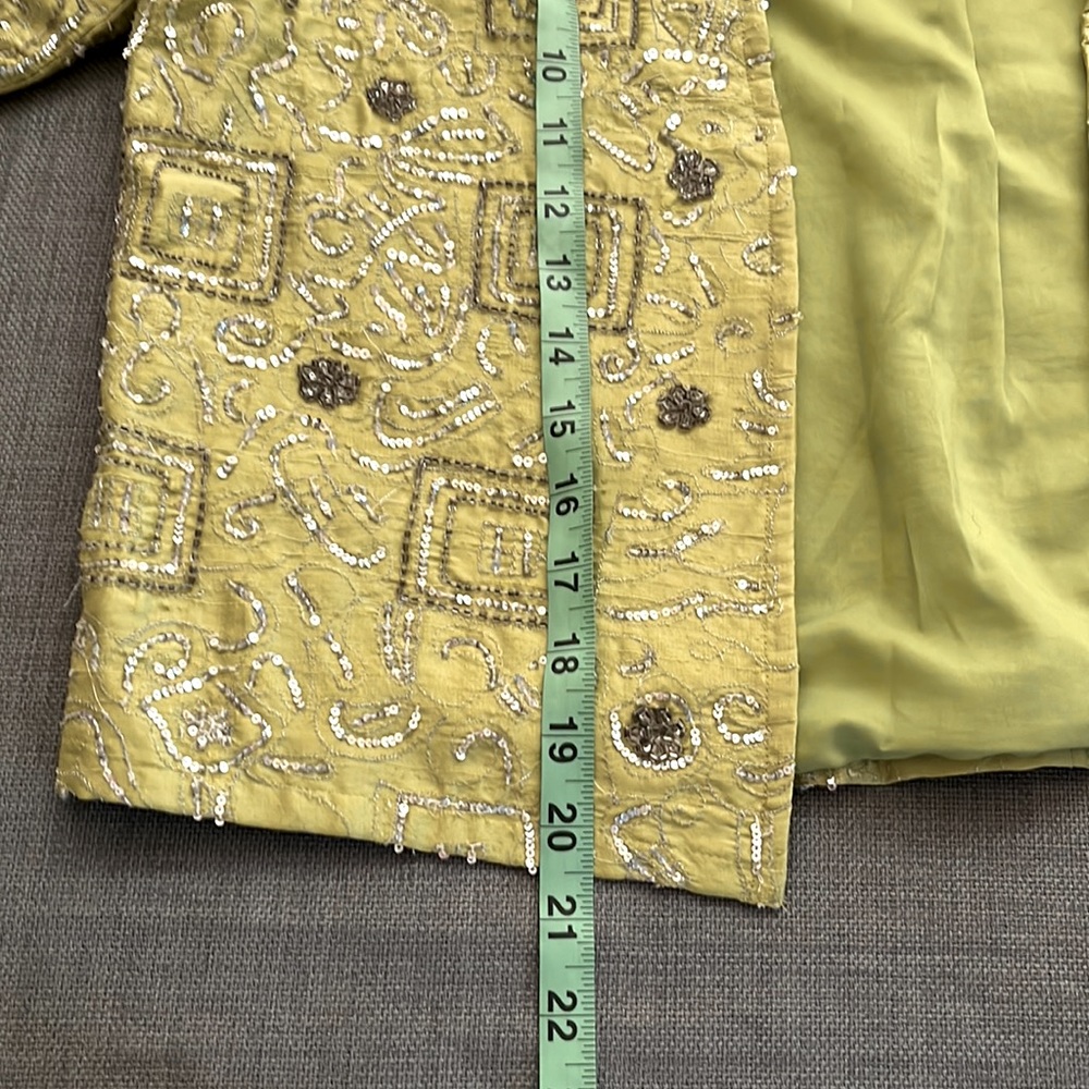 💥50% sale💥Chicos green sequin blazer size 1. E#421 - Picture 3 of 8